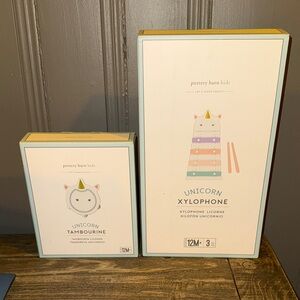 NIB Pottery Barn Kids Unicorn Musical Set with Pastel Colors